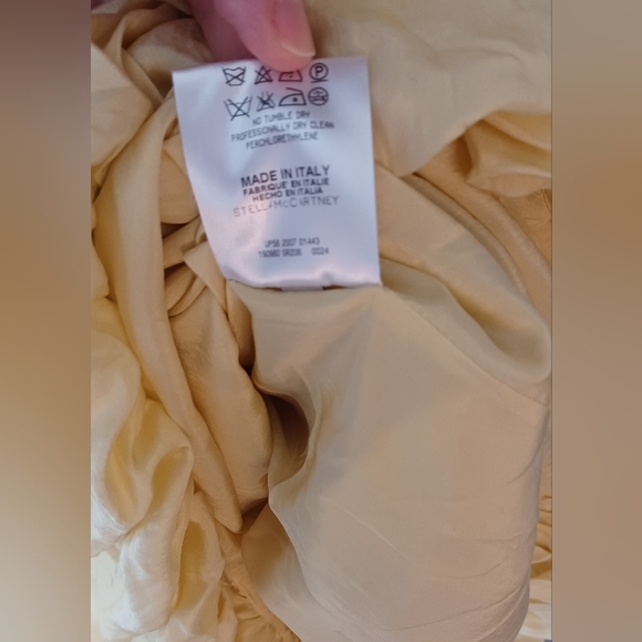 Stella McCartney silk mini dress. Size 40 (6 US) in yellow - Picture 4 of 5